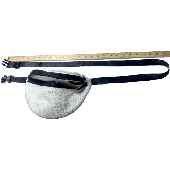 White Nautica Pouch Crossbody Designer Side Bag Unisex *Has defect* Read - Picture 12 of 12
